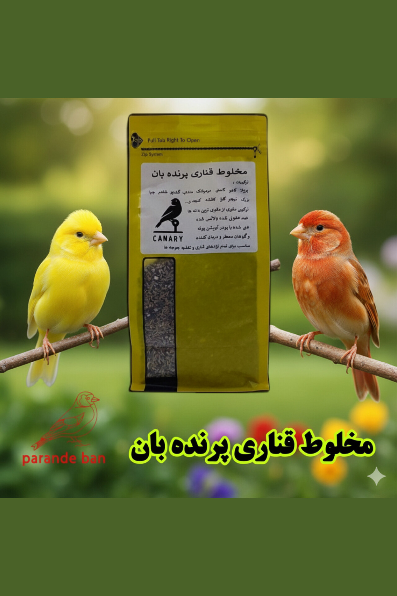 مخلوط دانه قناری پرنده‌بان